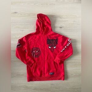 Mens NBA Chicago Bulls Red Crewneck Hoodie Size L